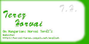 terez horvai business card